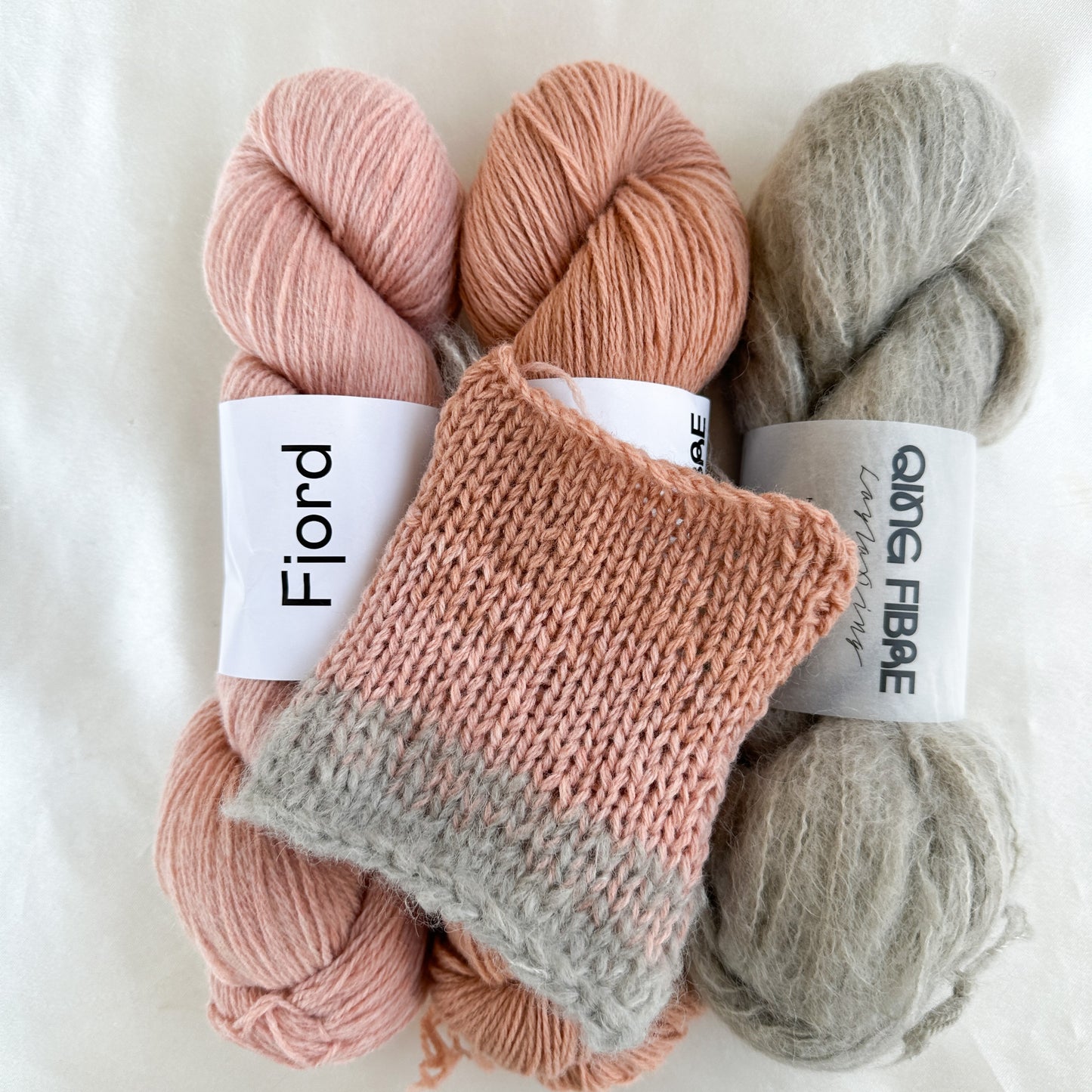 Romola Wrap Kit - Fjord & Melted Baby Suri - Old Coral, Lemonade & Pewter