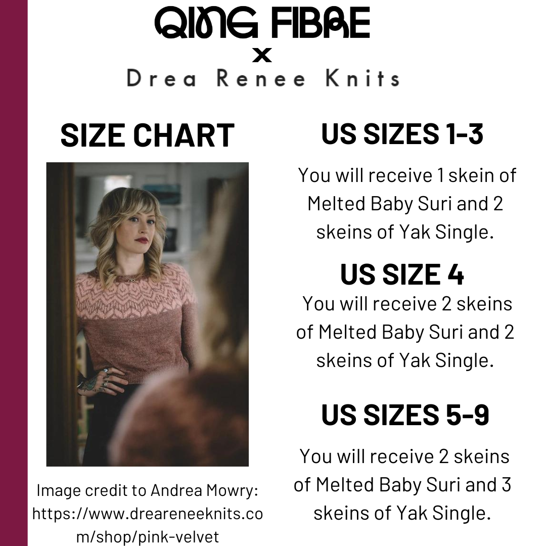 Drea Renee Knits Pink Velvet Sweater Kit - Moth & Cloud