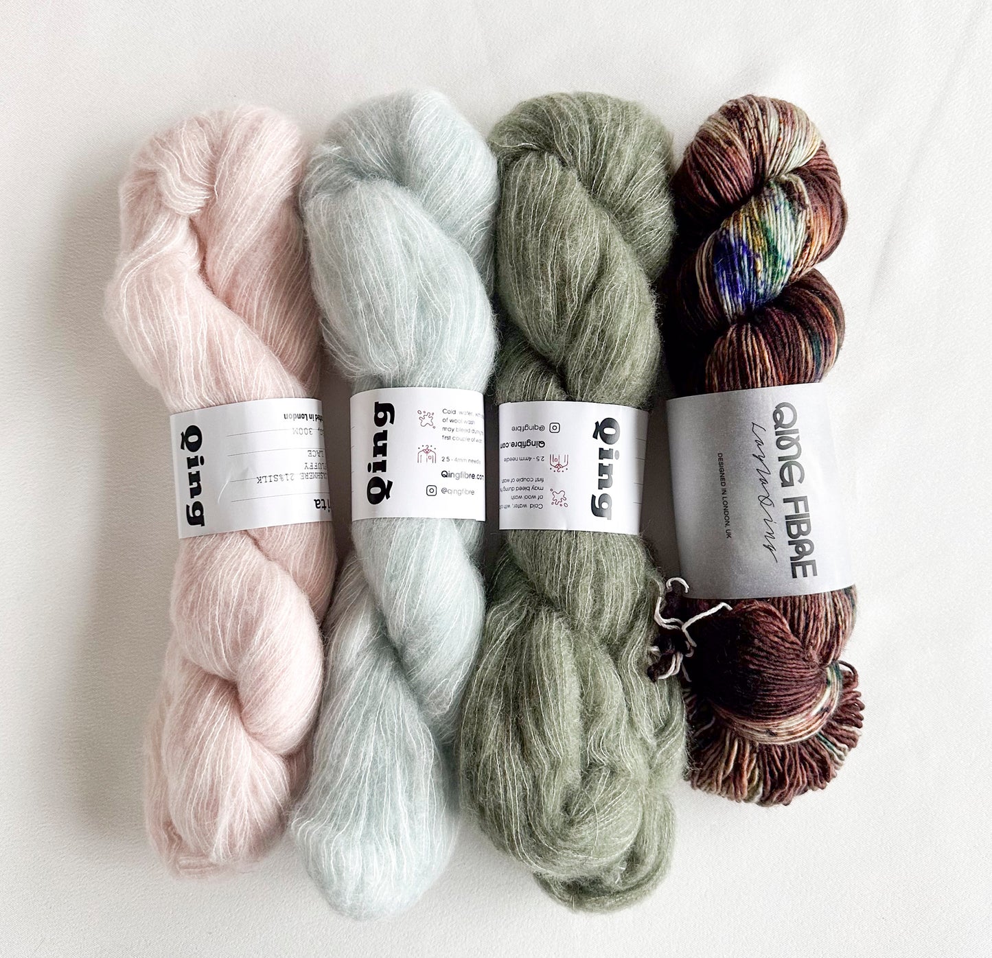 WestKnits 'Geogradient' Kits - Dashing Sassy & Veranita - Jurassic, Paris, Pistachio & Tea