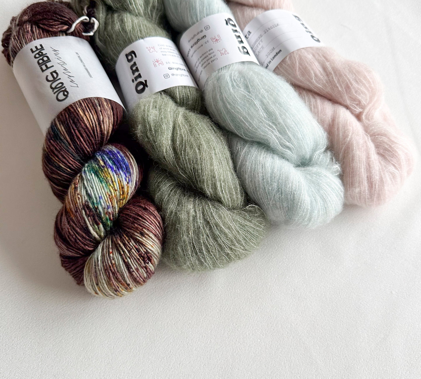 WestKnits 'Geogradient' Kits - Dashing Sassy & Veranita - Jurassic, Paris, Pistachio & Tea