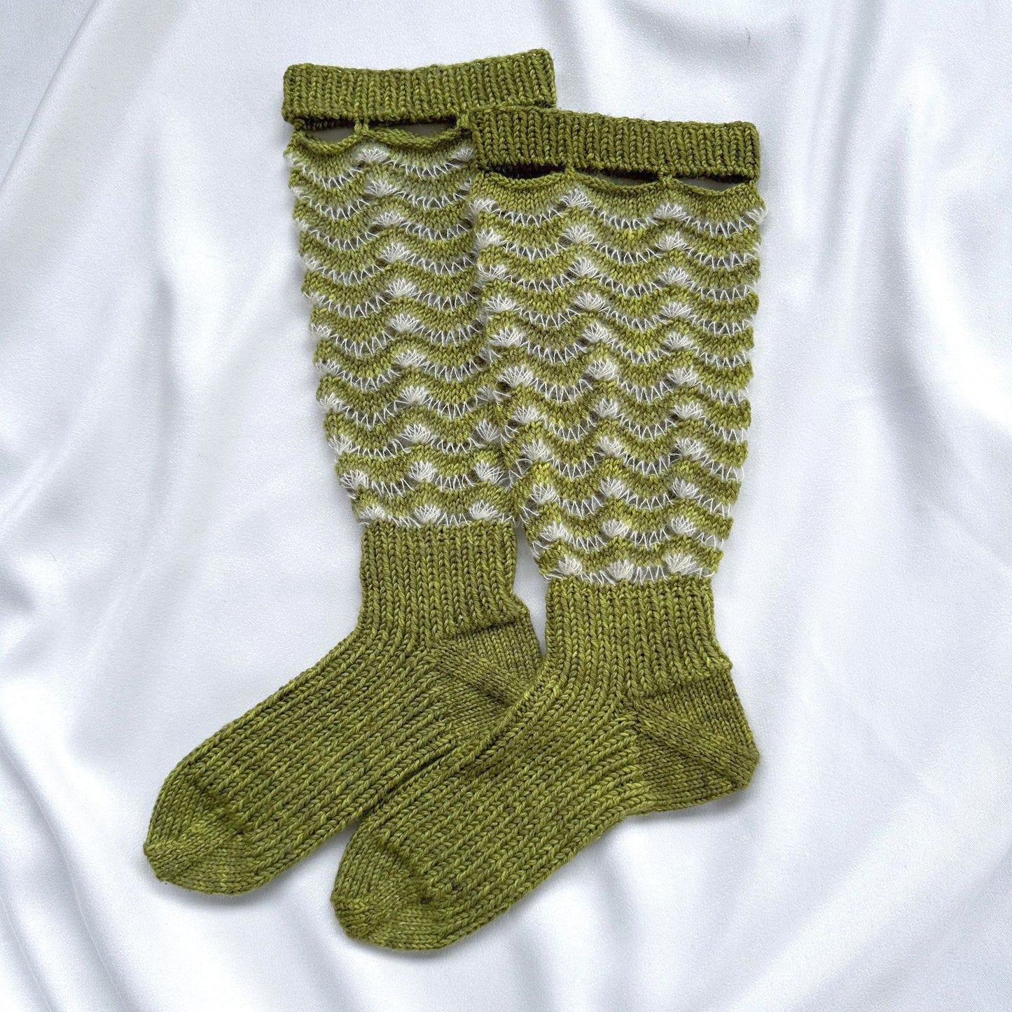 Simply Wave Long Sock Pattern - Download