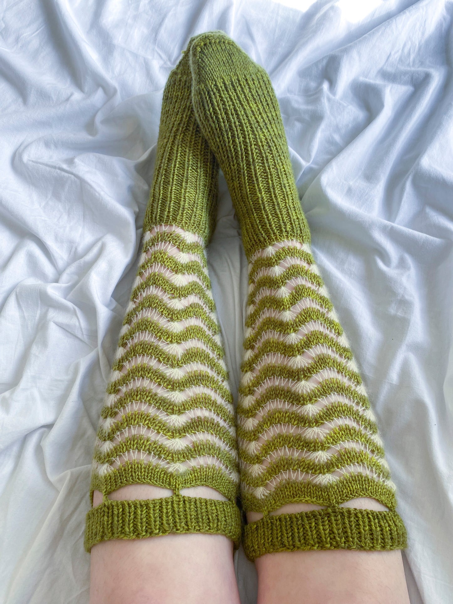 Simply Wave Long Sock Pattern - Download