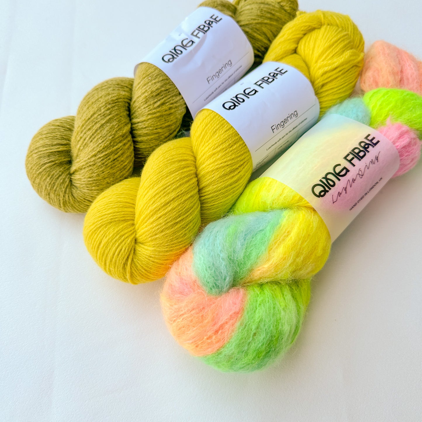 Romola Wrap Kit - Fjord & Melted Baby Suri - Olive, Lime & Utopia