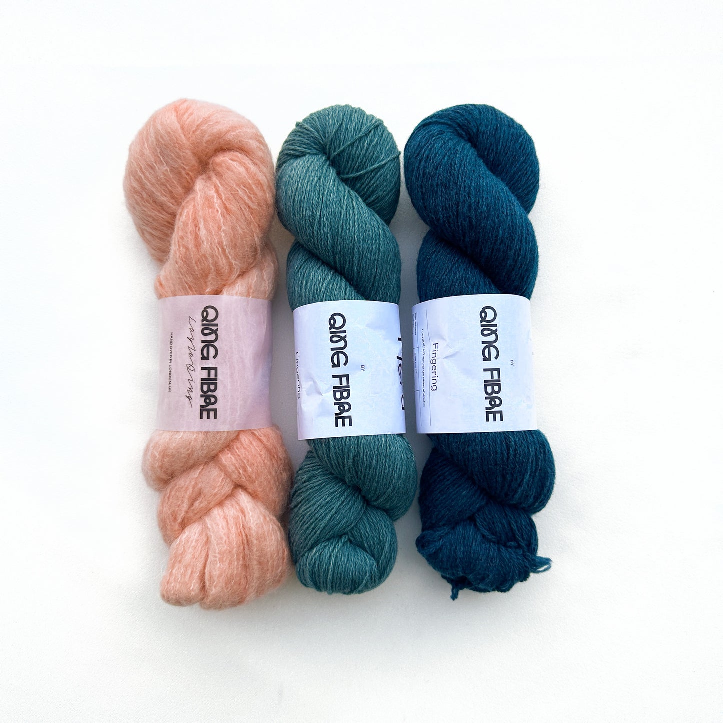 Romola Wrap Kit - Fjord & Melted Baby Suri - Malachite, Lagoon & Peachy