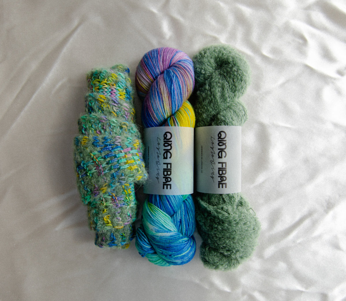 Harlequin Shawlette Knit Kits - Baby Teddy and Dashing Fingering – Glitch and Echo