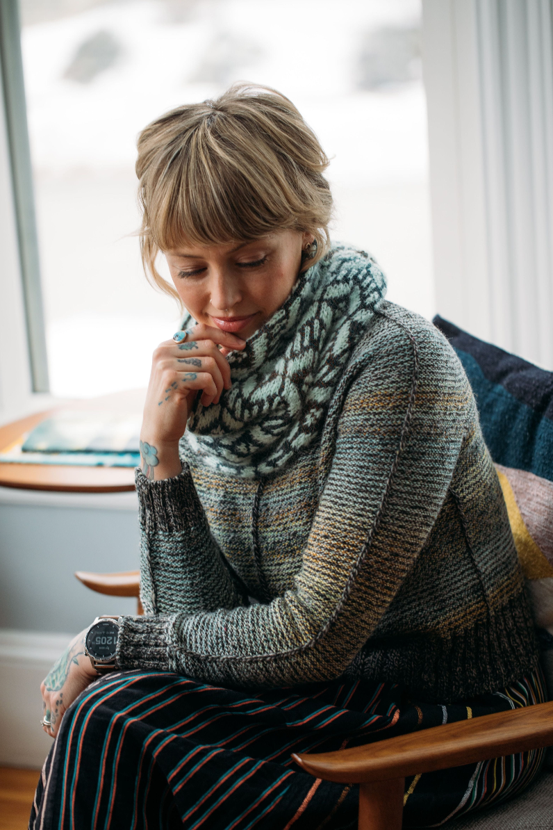 Drea Renee Knits Velvet Mirror Cowl Kit - Rock & Lapine