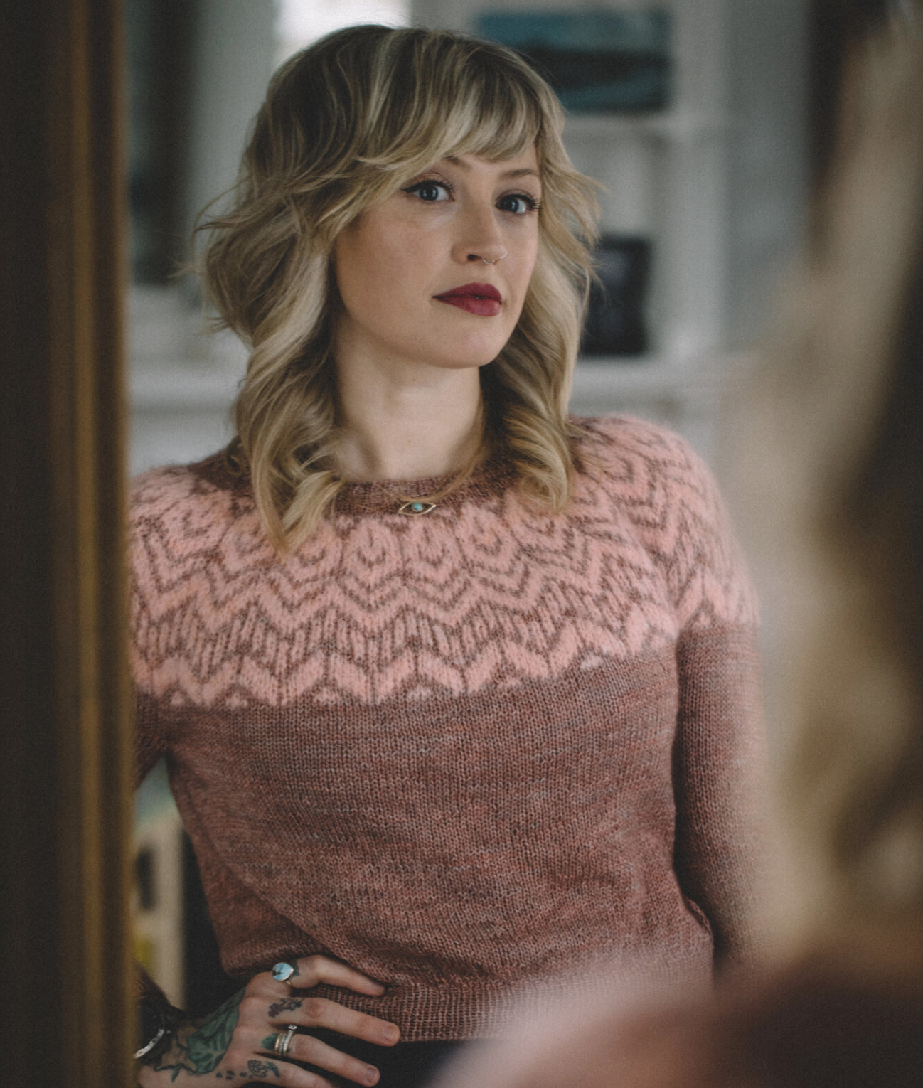 Drea Renee Knits Pink Velvet Sweater Kit - Moth & Cloud