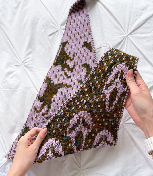 Slasher Poltergeist triangle scarf in Nyx and Thistle