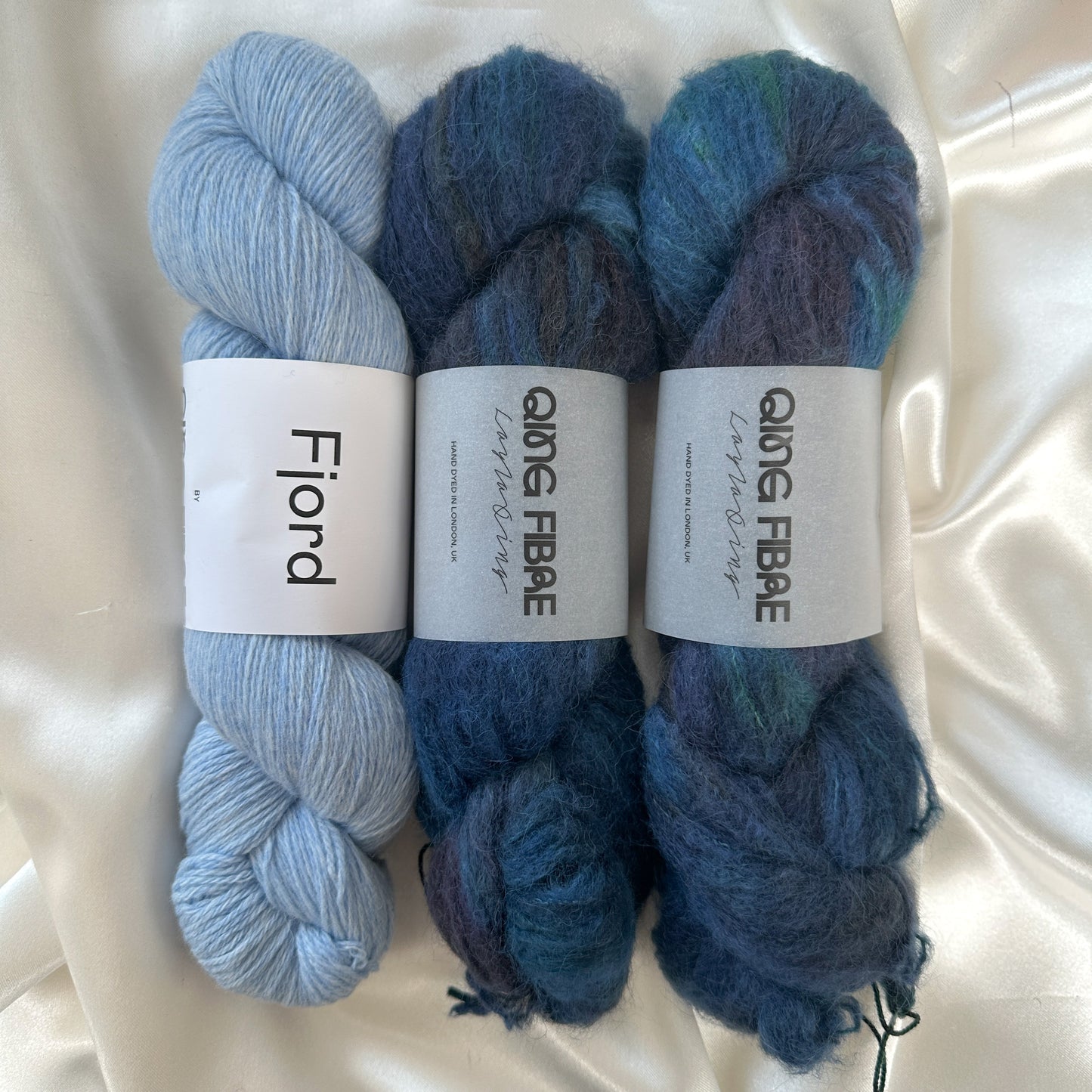 Drea Renee Knits Velvet Mirror Cowl Kit - Steel Blue & Solstice