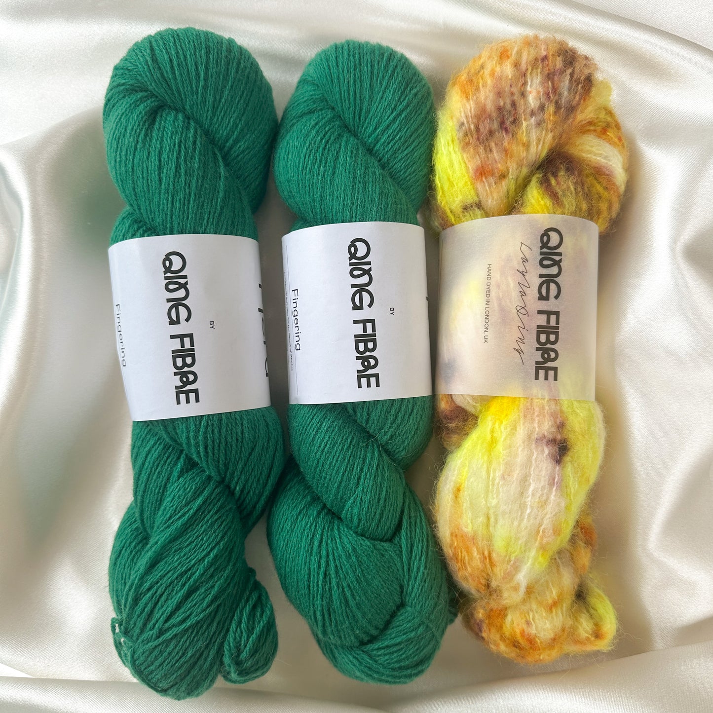 Snaking Vest / Mini Dress Kit - Melted Baby Suri & Fjord - Daffodils & Pine