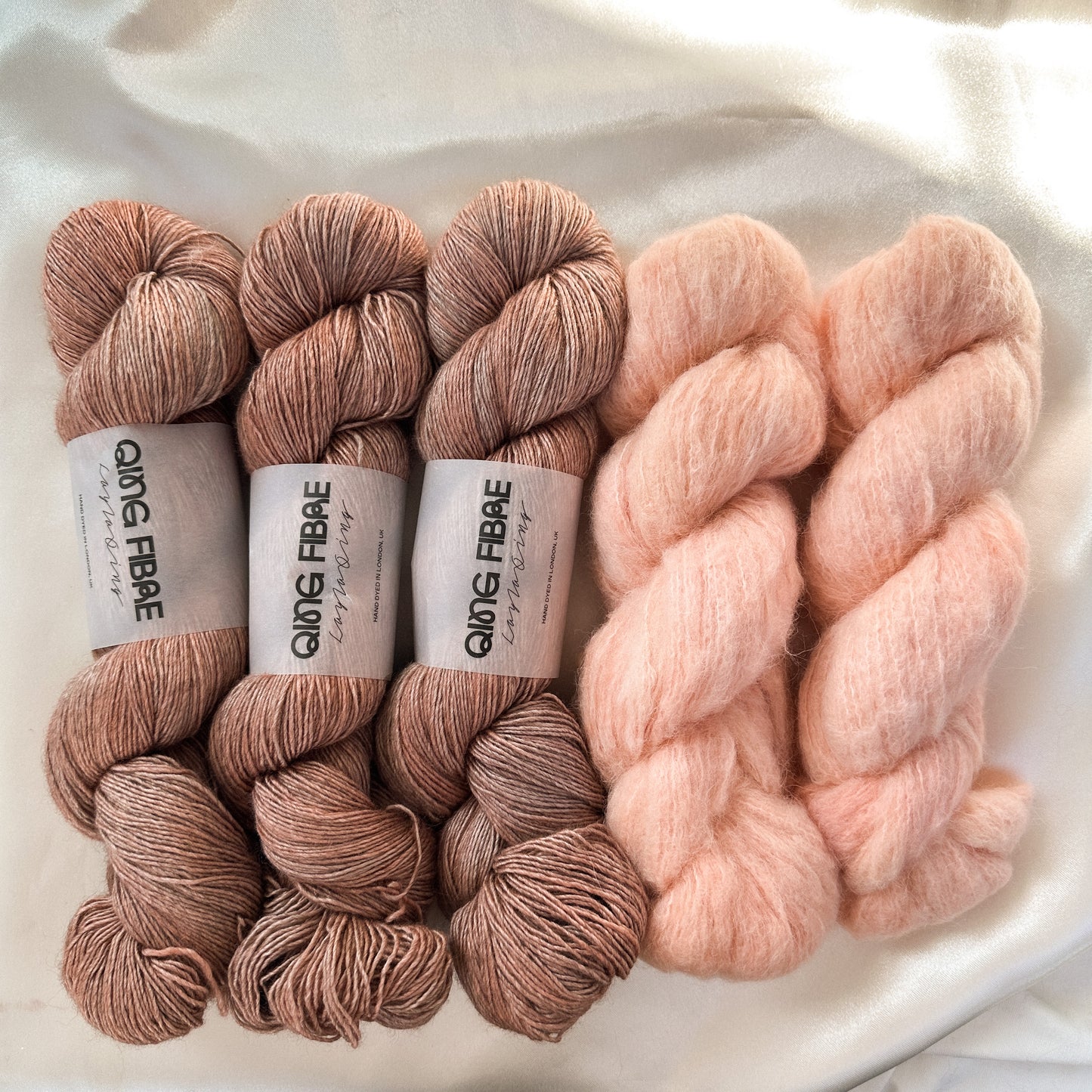 Drea Renee Knits Pink Velvet Sweater Kit - Peachy