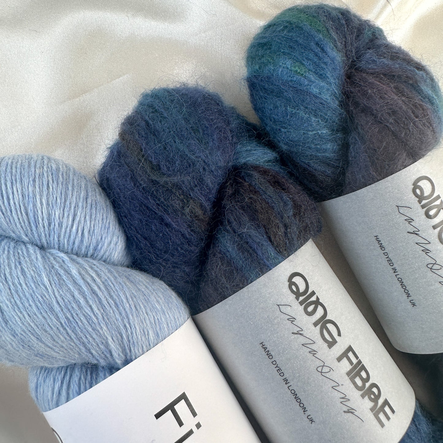 Drea Renee Knits Velvet Mirror Cowl Kit - Steel Blue & Solstice