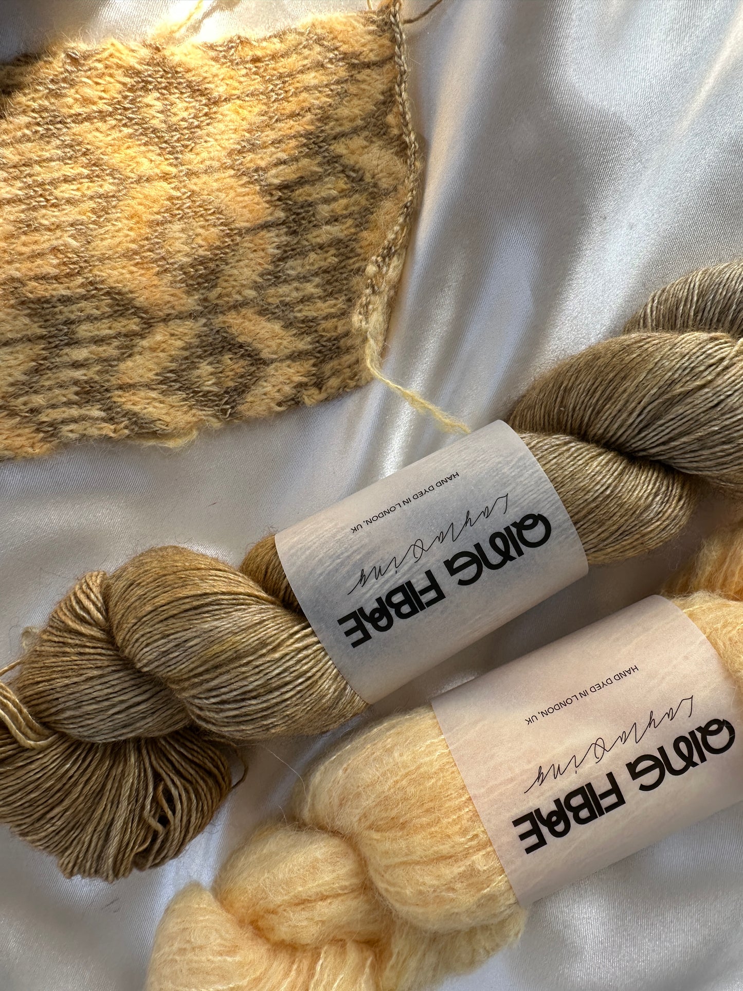 Drea Renee Knits Pink Velvet Sweater Kit - Turmeric