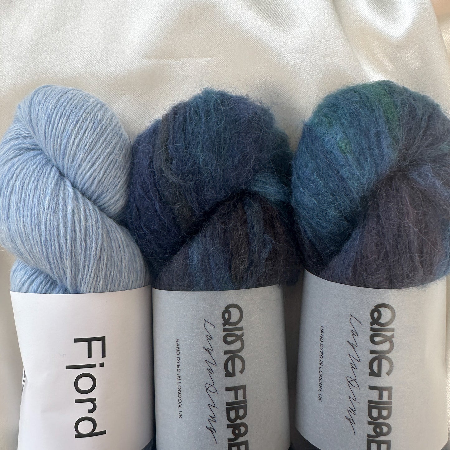 Drea Renee Knits Velvet Mirror Cowl Kit - Steel Blue & Solstice