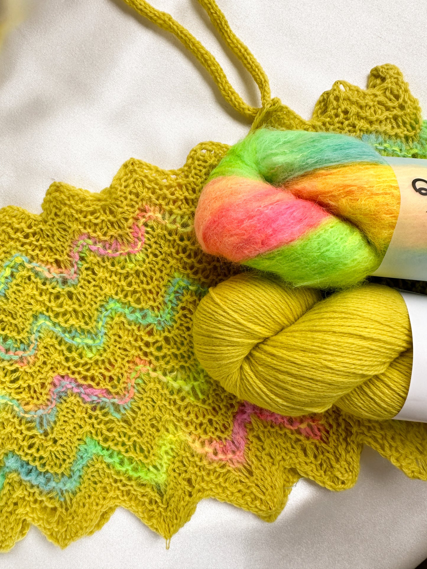 Snaking Vest / Mini Dress Kit - Melted Baby Suri & Fjord - Utopia & Lime