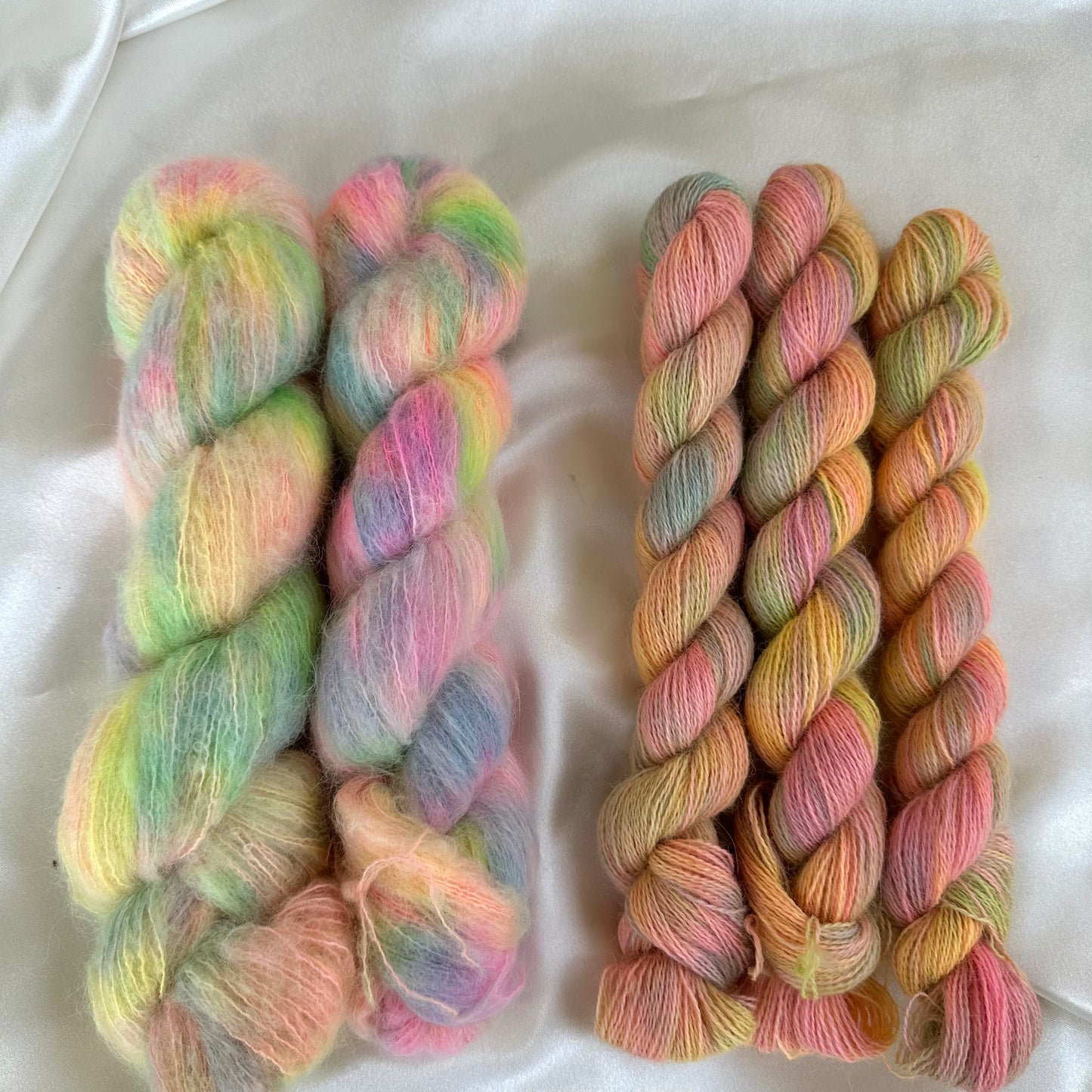 Kara's To Be So Lonely Sweater Kit - Kid Mohair Silk & Wensleyhaze - Cherry Hill & Flying Saucer