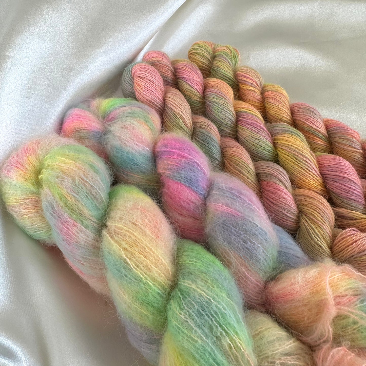 Kara's To Be So Lonely Sweater Kit - Kid Mohair Silk & Wensleyhaze - Cherry Hill & Flying Saucer