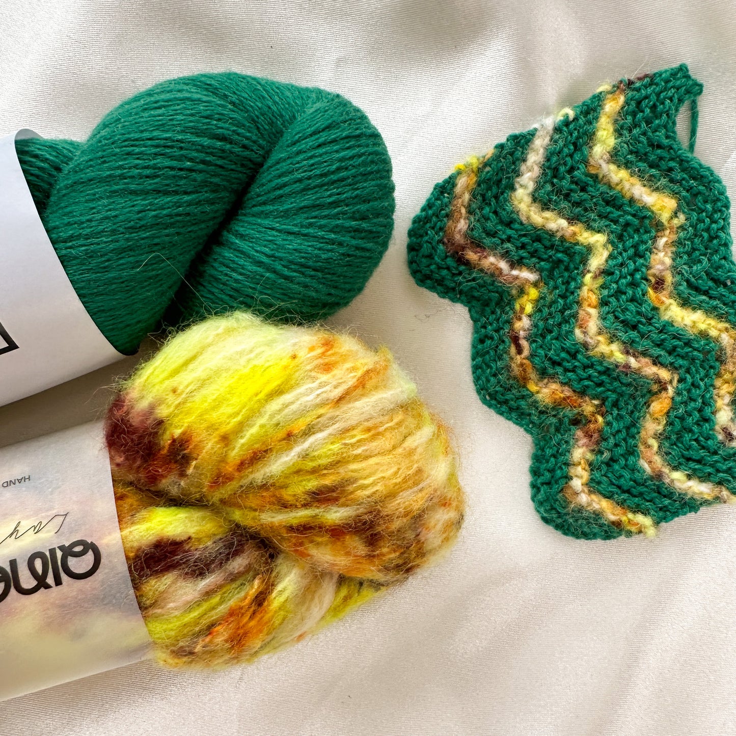 Snaking Vest / Mini Dress Kit - Melted Baby Suri & Fjord - Daffodils & Pine