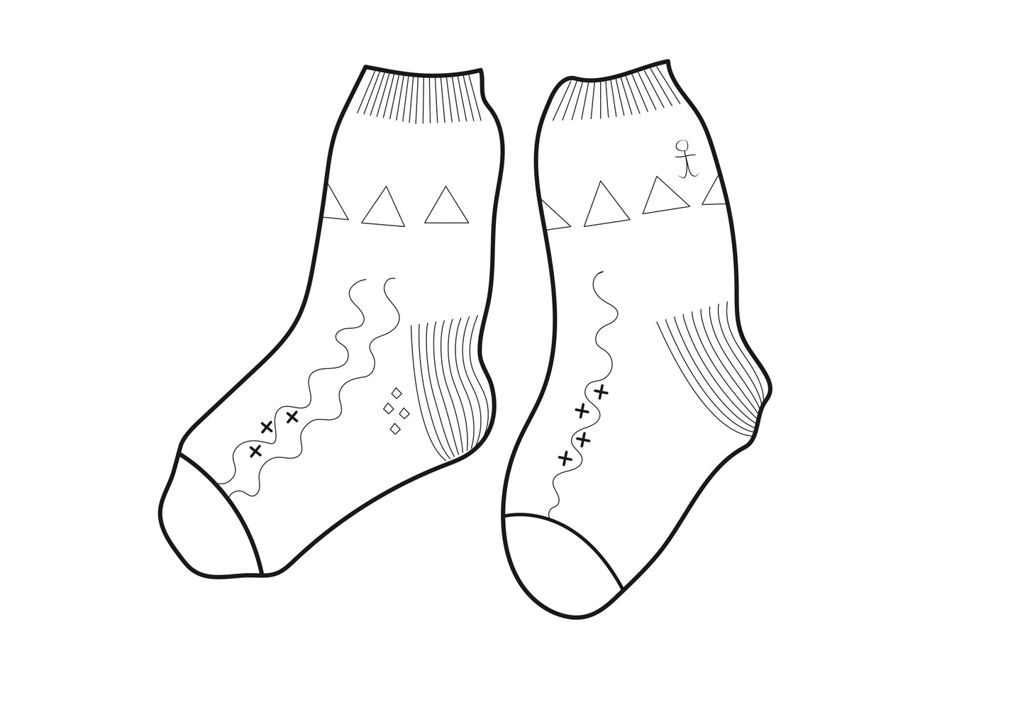 Rocking around the Christmas tree Sock pattern - Download version