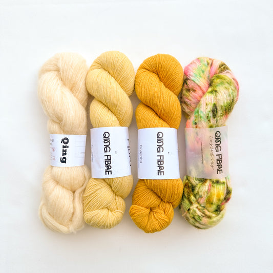 Romola Wrap Kit - Melted Baby Suri, Fjord & Veranita - Butterscotch, Corn, Duckling & Cherry Hill