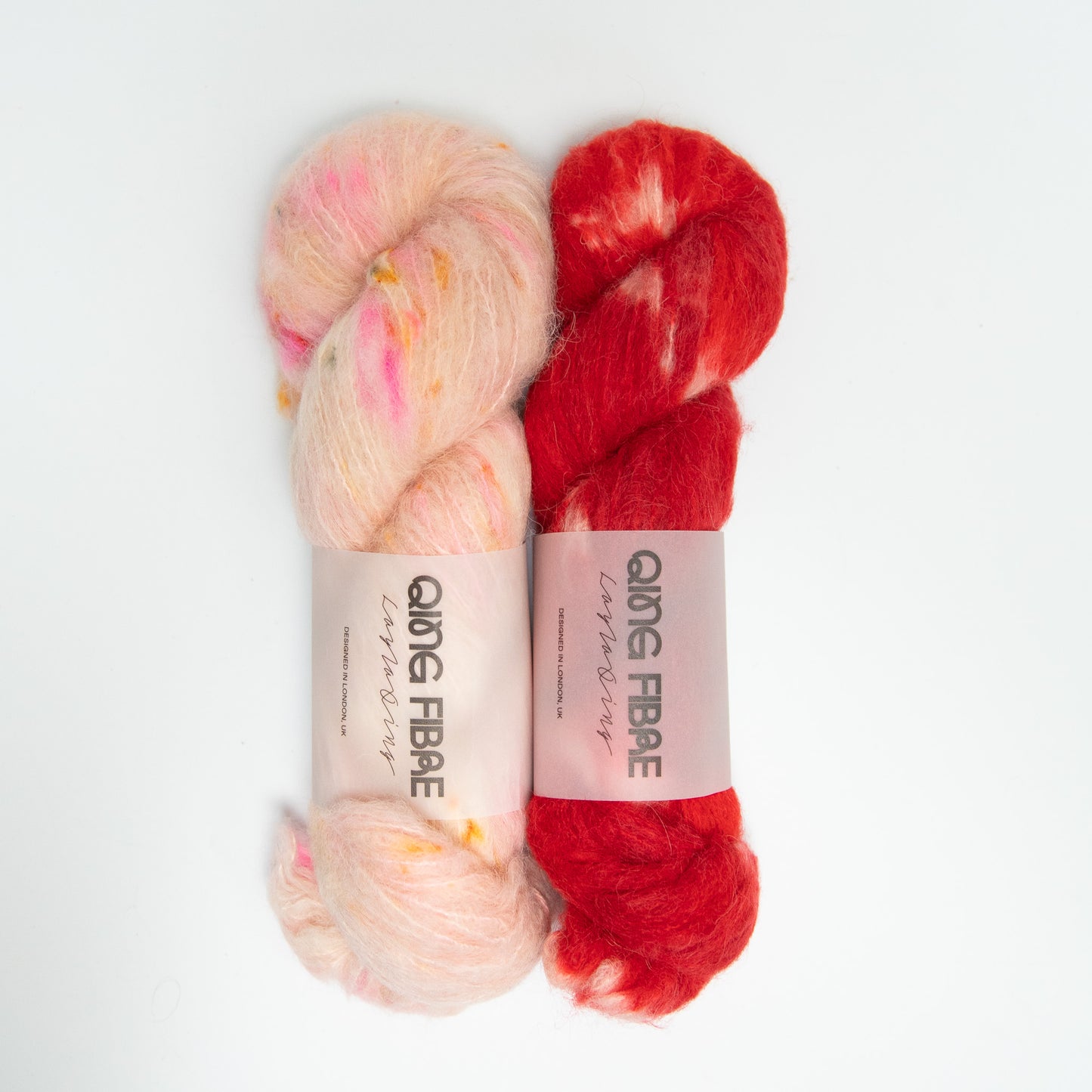 Shadowplay Cardigan Test Kit - Dragonberry and Fluoresce in Melted Baby Suri