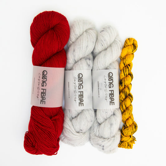 Lantern Parade Shawl Kit - Platinum