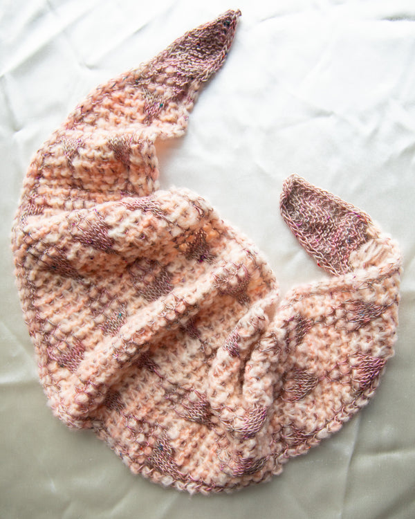 Harlequin Shawlette Knit Kits - Yak and Super Floof DK – Moonage + Rose Tinted (pictured)