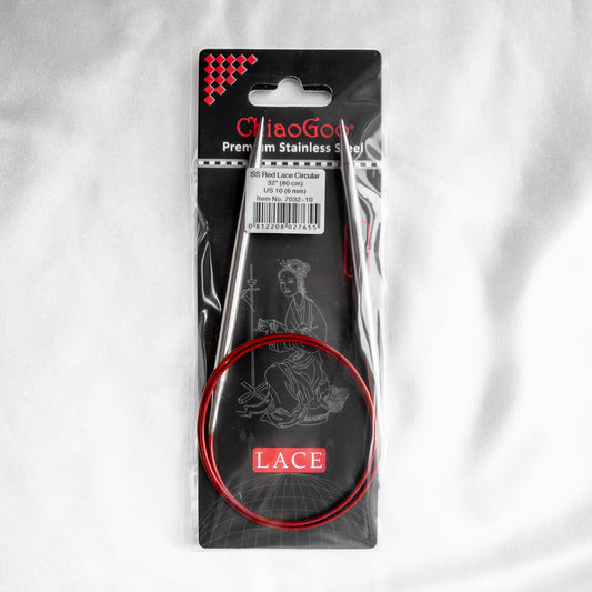 ChiaoGoo 32" Red Lace Circular Knitting Needles 6mm
