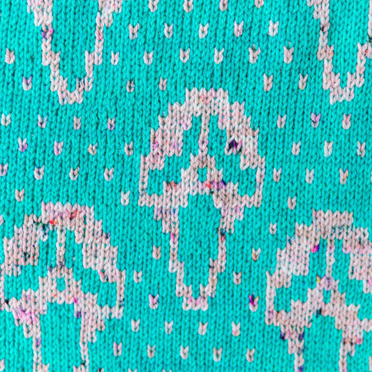 Slasher Poltergeist Scarf Knitting Kit – Rose Tinted & Furby