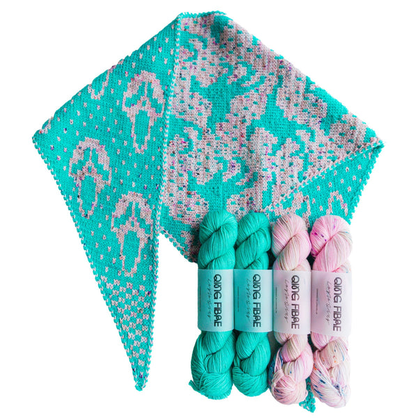 Slasher Poltergeist Scarf Knitting Kit – Rose Tinted & Furby