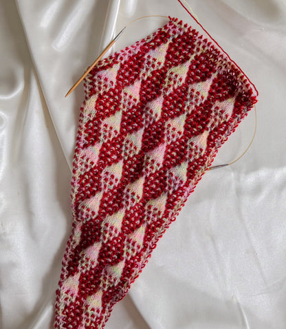 Harlequin Shawlette - Rocket and Flying Saucer