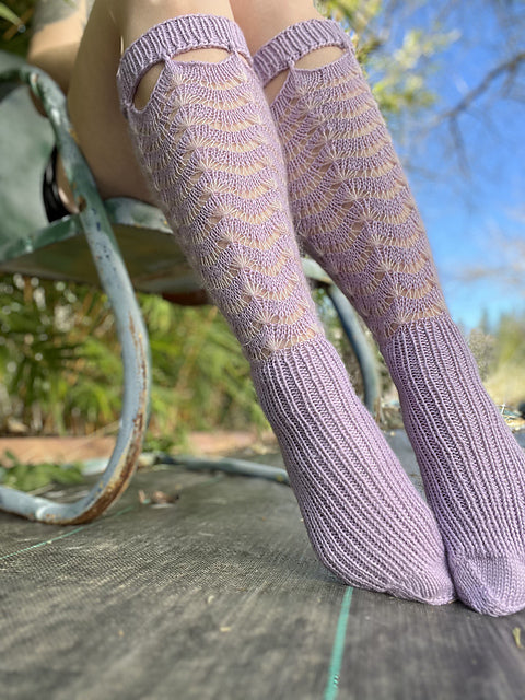 Simply Wave Long Sock Pattern - Download