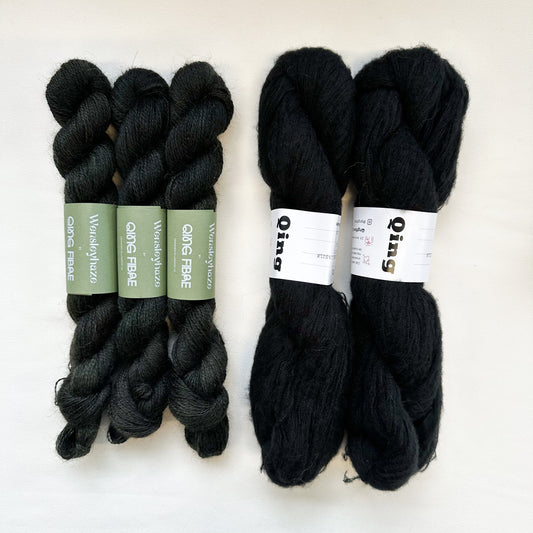 Elton Cardigan Kit - Wensleyhaze Dark forest & Veranita Nero