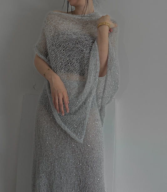 The Riviera Sheer Poncho Knit Kit - Veranita and Cosmos