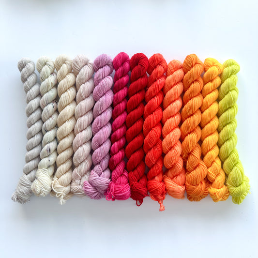 Merino Fingering Mini - Sunset Gradient Bundle