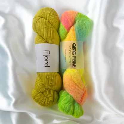Snaking Vest / Mini Dress Kit - Melted Baby Suri & Fjord - Utopia & Lime