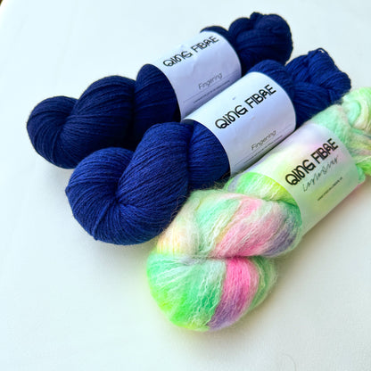 Romola Wrap Kit - Fjord & Melted Baby Suri - Night Sky, Space & Time Traveler