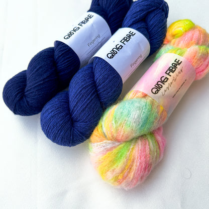 Romola Wrap Kit - Fjord & Melted Baby Suri - Night Sky, Space & Flying Saucer