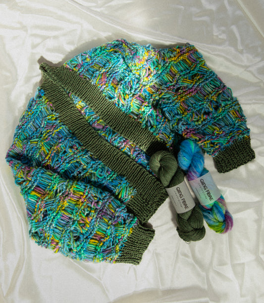 PRE-ORDER Cloudfall Cardigan Kit: Echo and Glitch