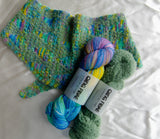 Harlequin Shawlette Knit Kits - Baby Teddy and Dashing Fingering