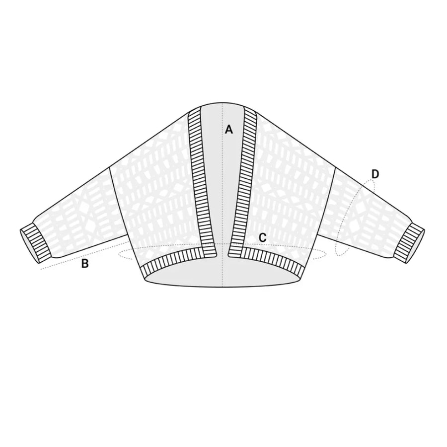 Cloudfall Cardigan Knit Kit - Super Floof DK and Yak Single