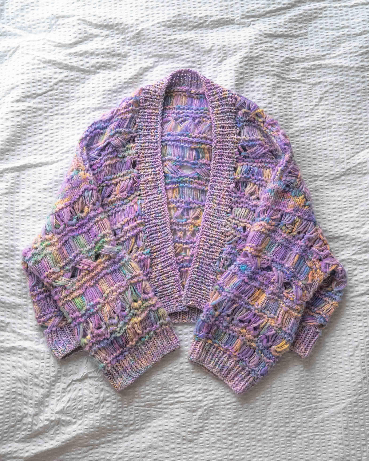 Cloudfall Cardigan knitting kit in Myth