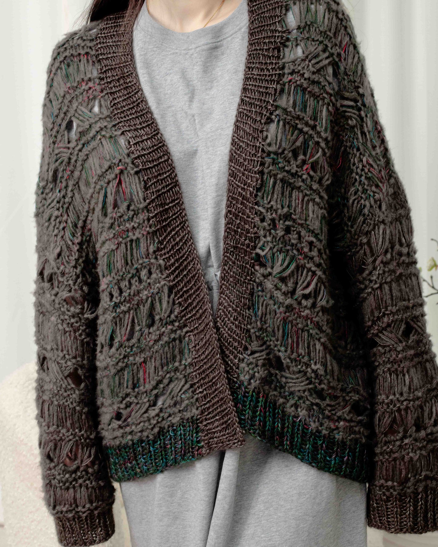PRE-ORDER Cloudfall Cardigan Kit: Soot and Cassiopeia