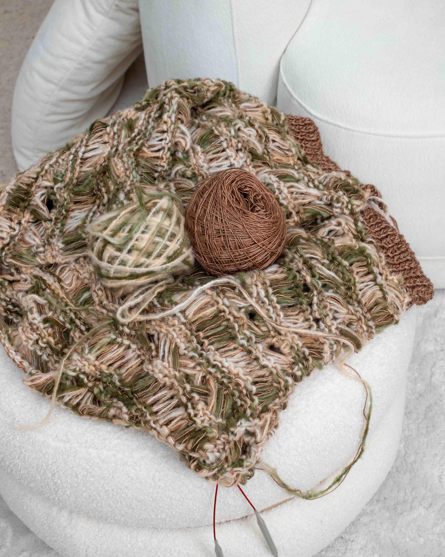 Cloudfall Cardigan Knit Kit - Super Floof DK and Yak Single