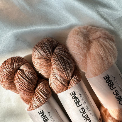 Drea Renee Knits Pink Velvet Sweater Kit - Peachy