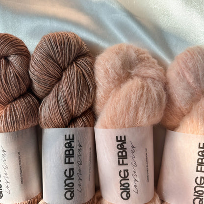 Drea Renee Knits Pink Velvet Sweater Kit - Peachy