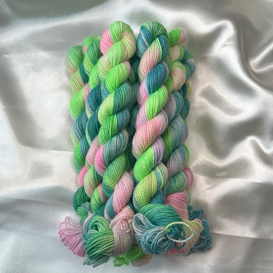 Mini Yarn Skeins  Qing Fibre - Indie Hand-Dyed Yarn
