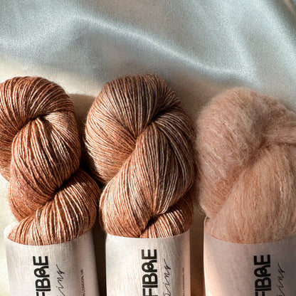 Drea Renee Knits Pink Velvet Sweater Kit - Peachy
