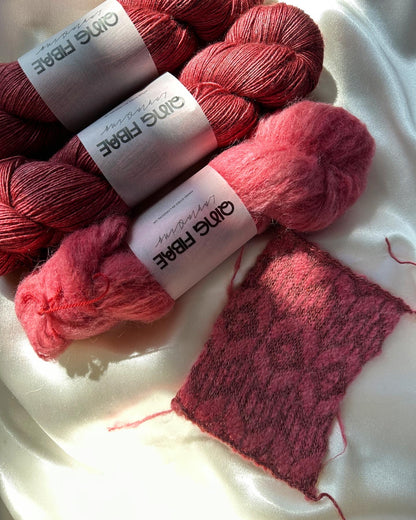 Drea Renee Knits Pink Velvet Sweater Kit - Miracle Berry