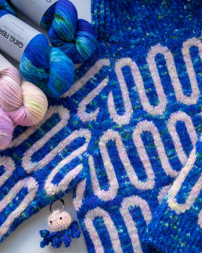 Spektakelstrik Wave Sweater Kit - Abyss & Mother of Pearl - XS-(S-M)